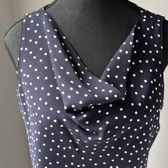 Navy polka dot dress size 12 from Nygard Collection. Worn only once. - Picture 2 of 3